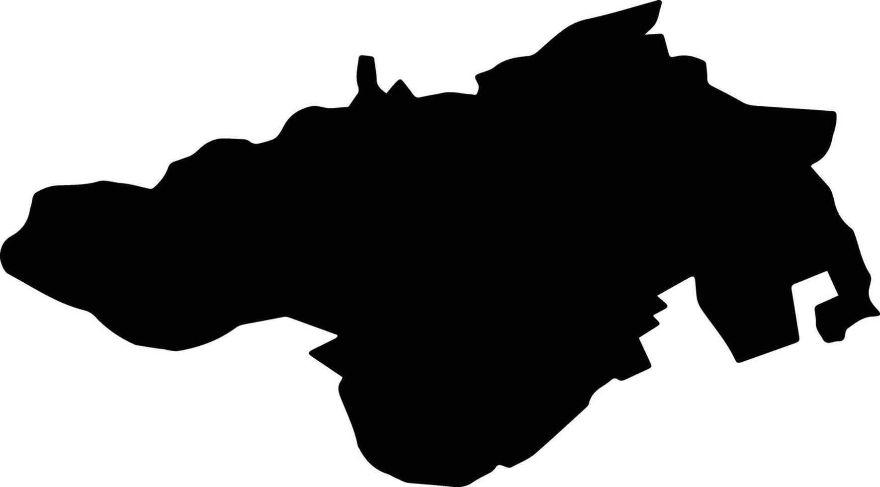 RAFAILA Romania silhouette map vector
