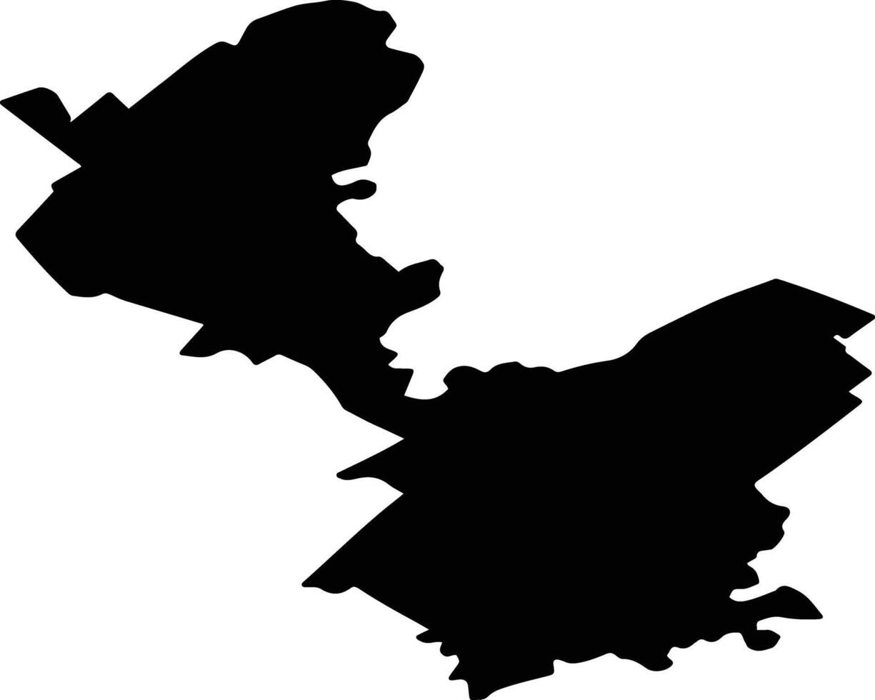 RAFOV Romania silhouette map vector