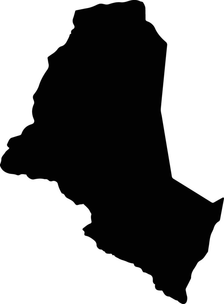 Raga South Sudan silhouette map vector