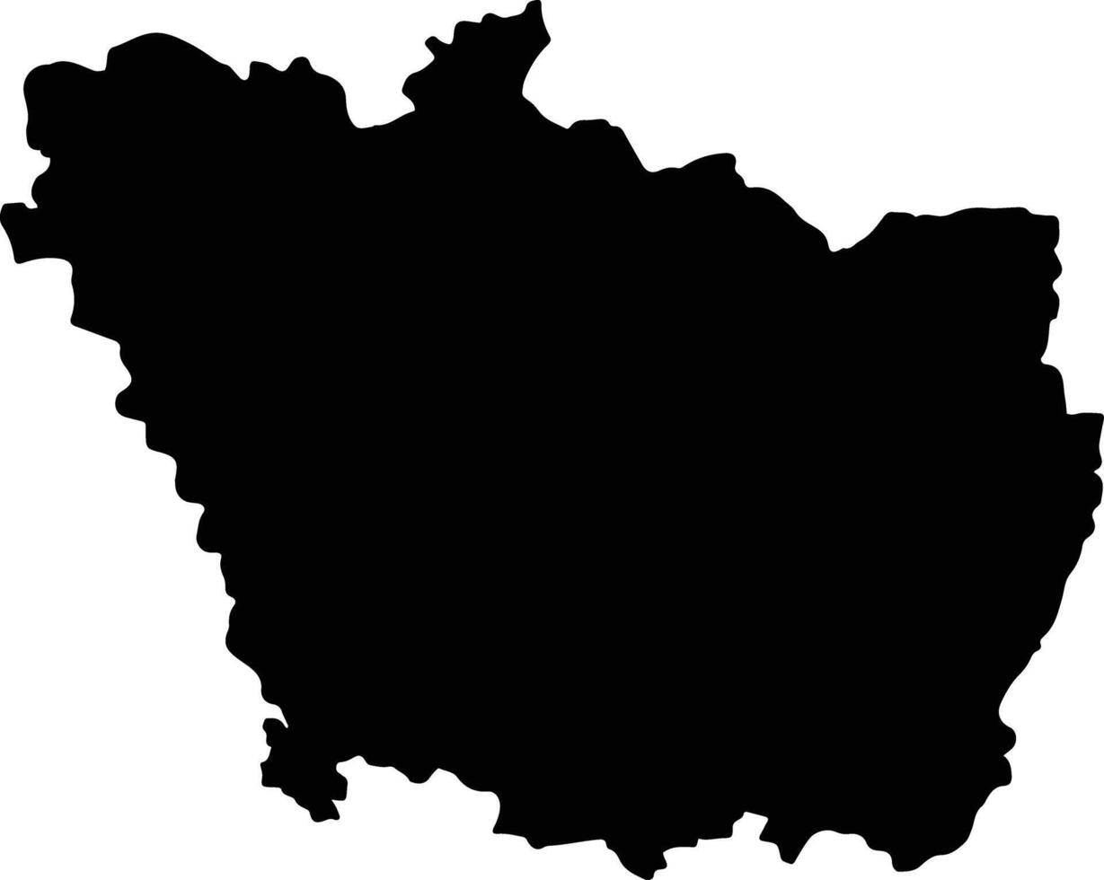 Rajgarh India silhouette map vector