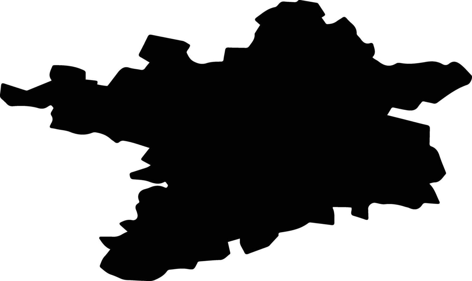 Rakityansky District Russia silhouette map vector