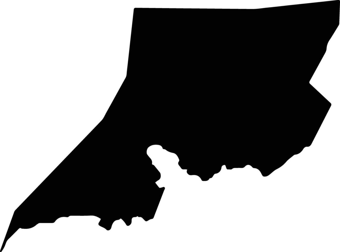 Rakwon North Korea silhouette map vector