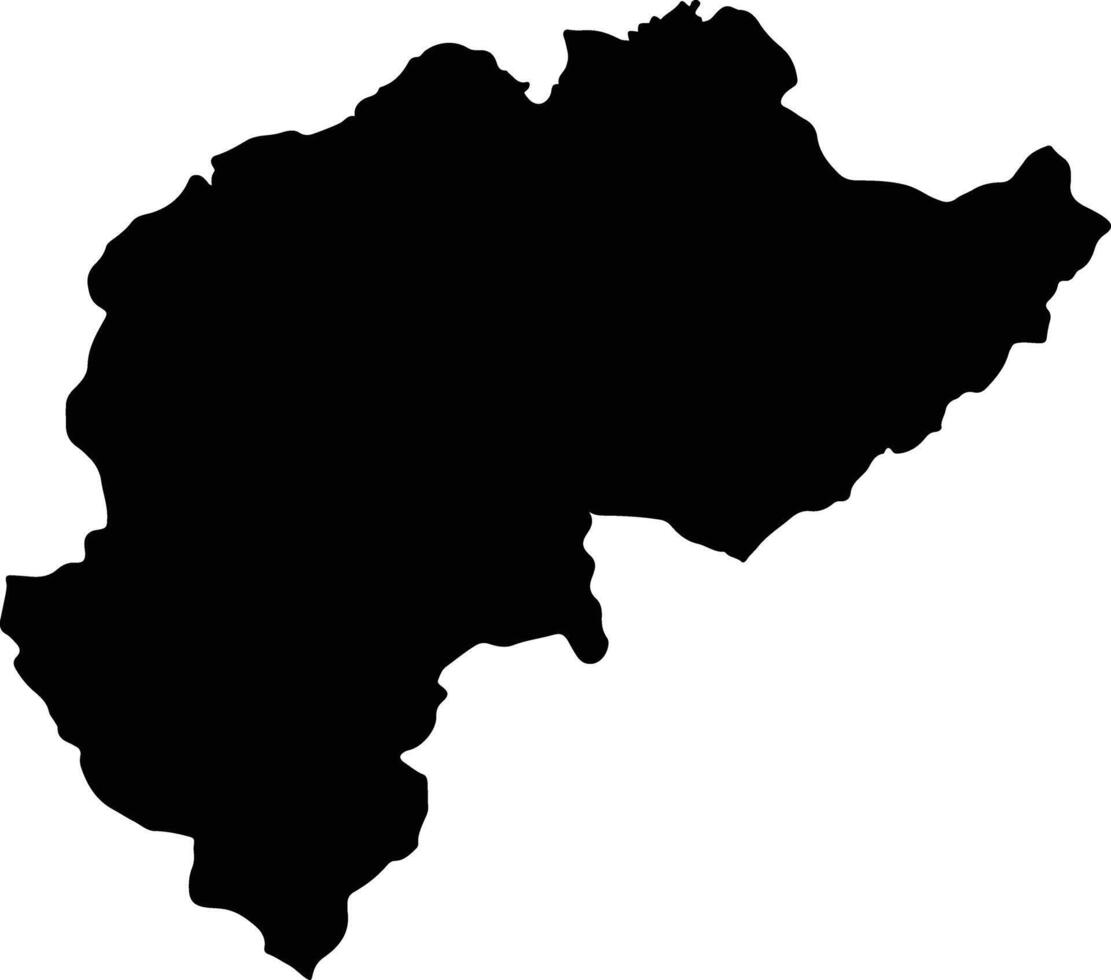 Raman Thailand silhouette map vector
