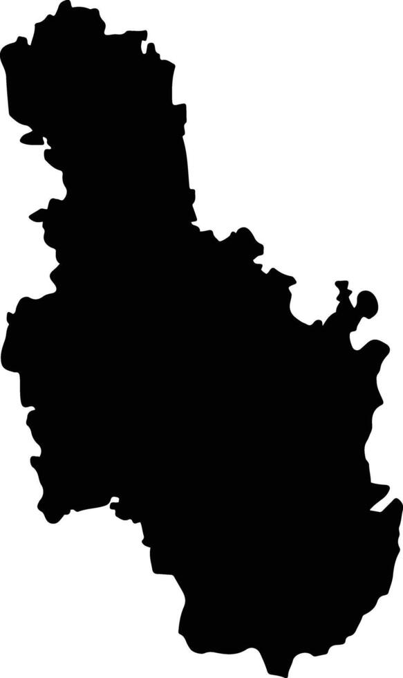 Ramanagara India silhouette map vector