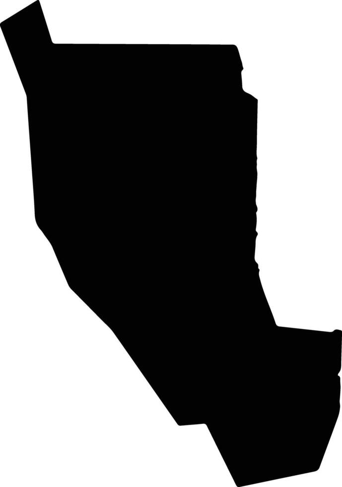 Rambai Brunei silhouette map vector
