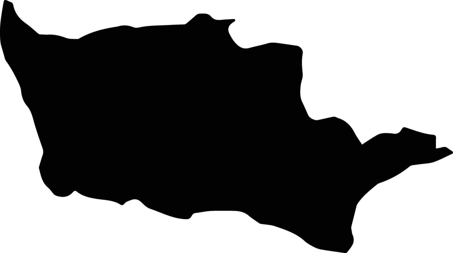 Ramble Jamaica silhouette map vector