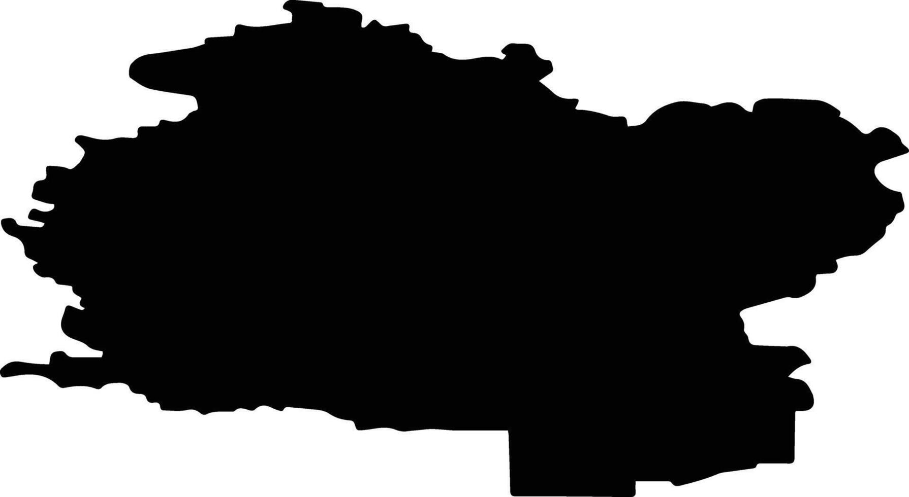 Rameshkovsky District Russia silhouette map vector