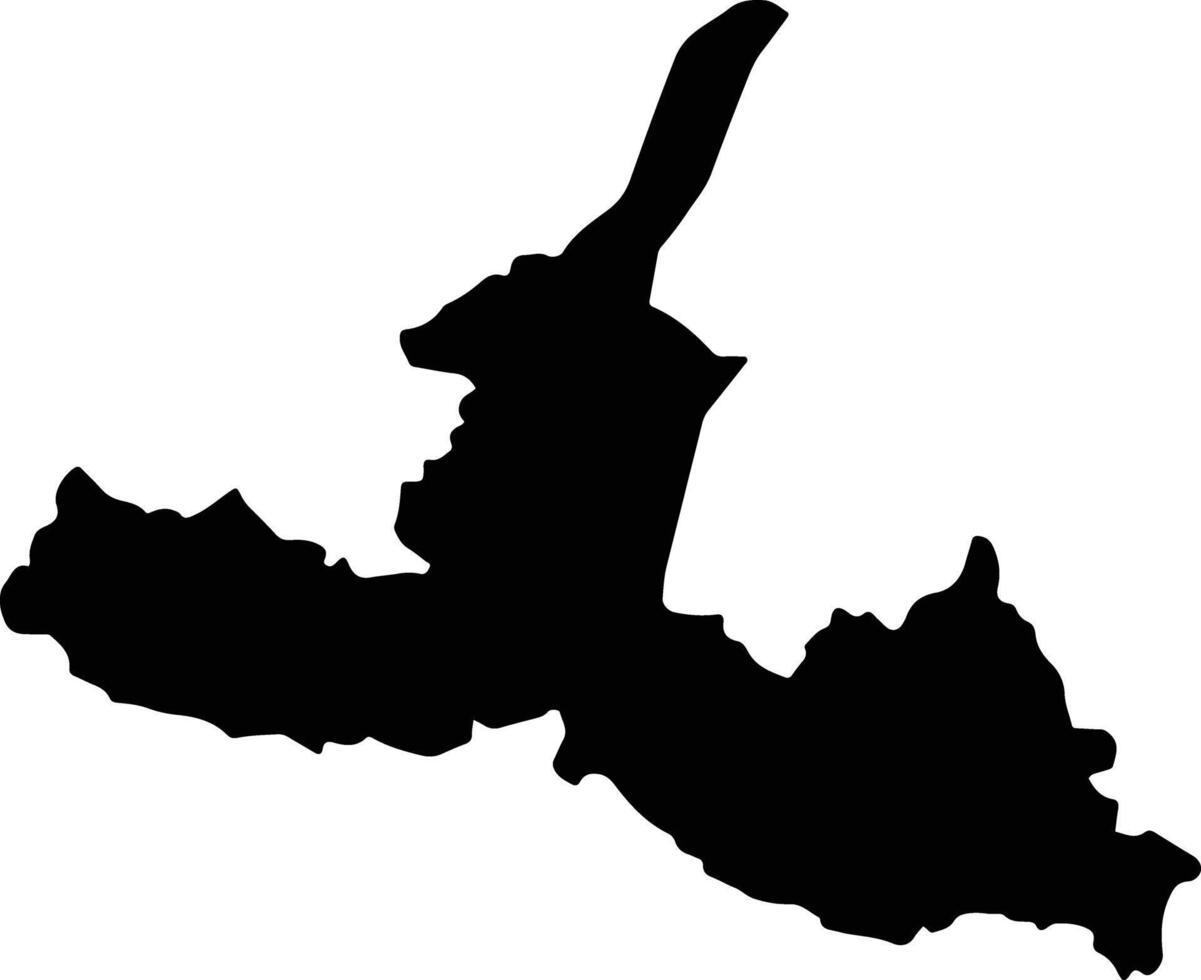 Ramgarh India silhouette map vector