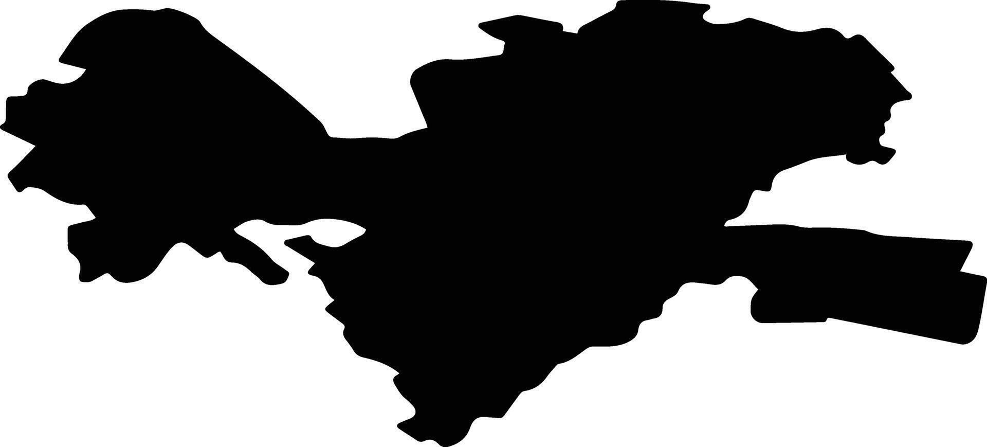 Ramonsky District Russia silhouette map vector