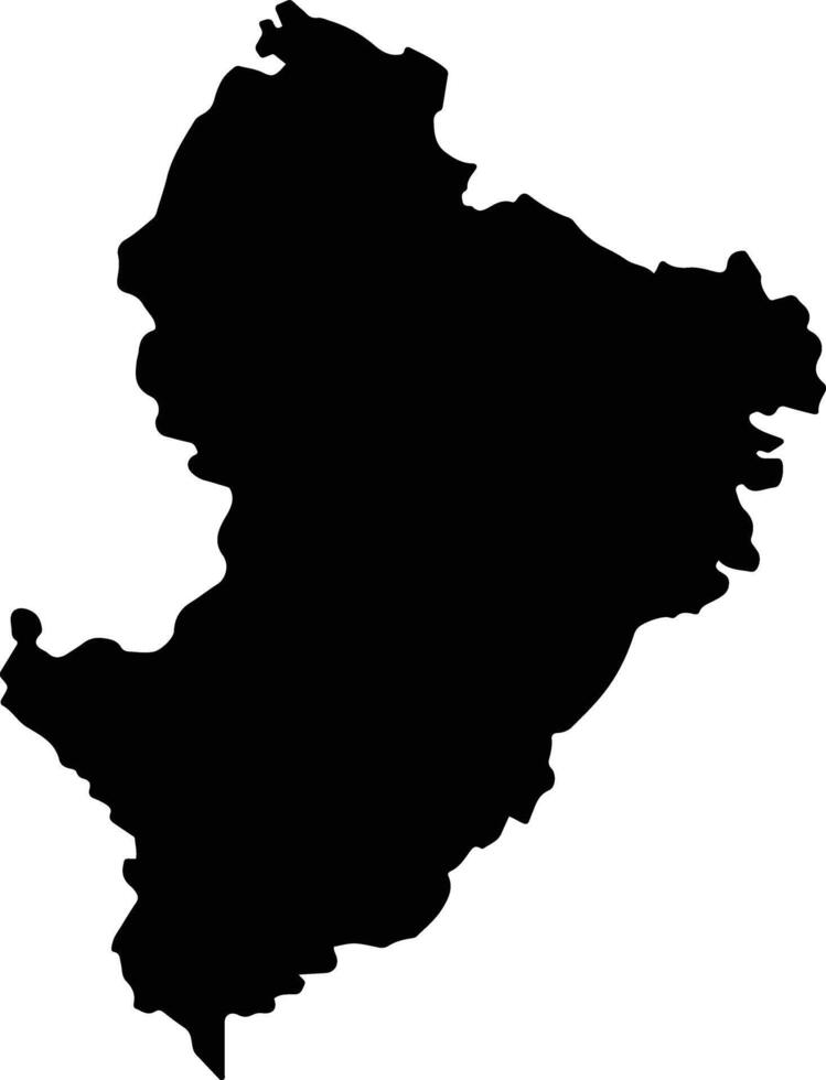 Rampur India silhouette map vector