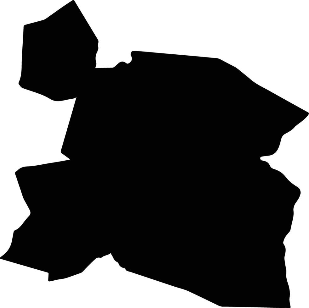 Ranerou Senegal silhouette map vector