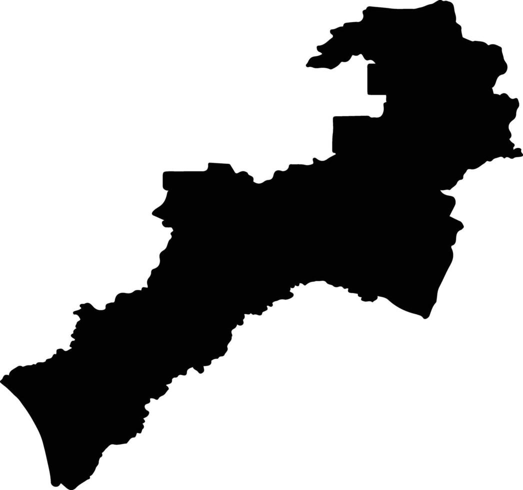 Rangitikei District New Zealand silhouette map vector