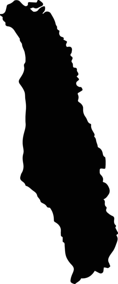 Ranongga Simbo Solomon Islands silhouette map vector