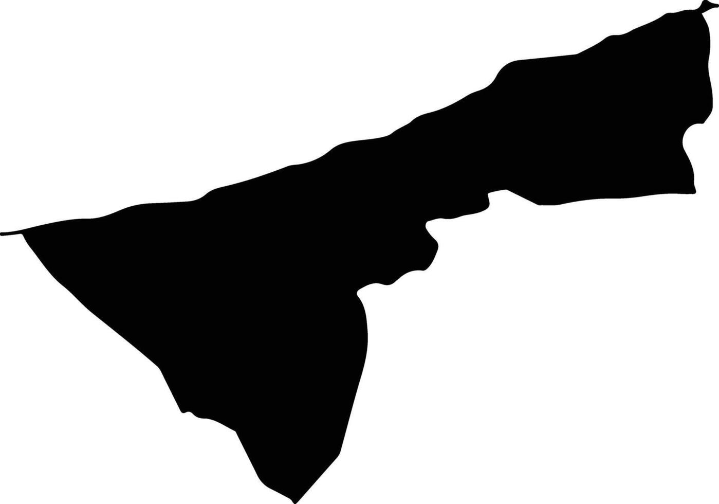 Ras Al Ain Syria silhouette map vector