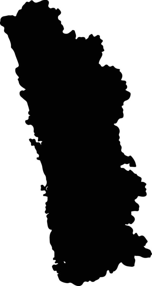 Ratnagiri India silhouette map vector