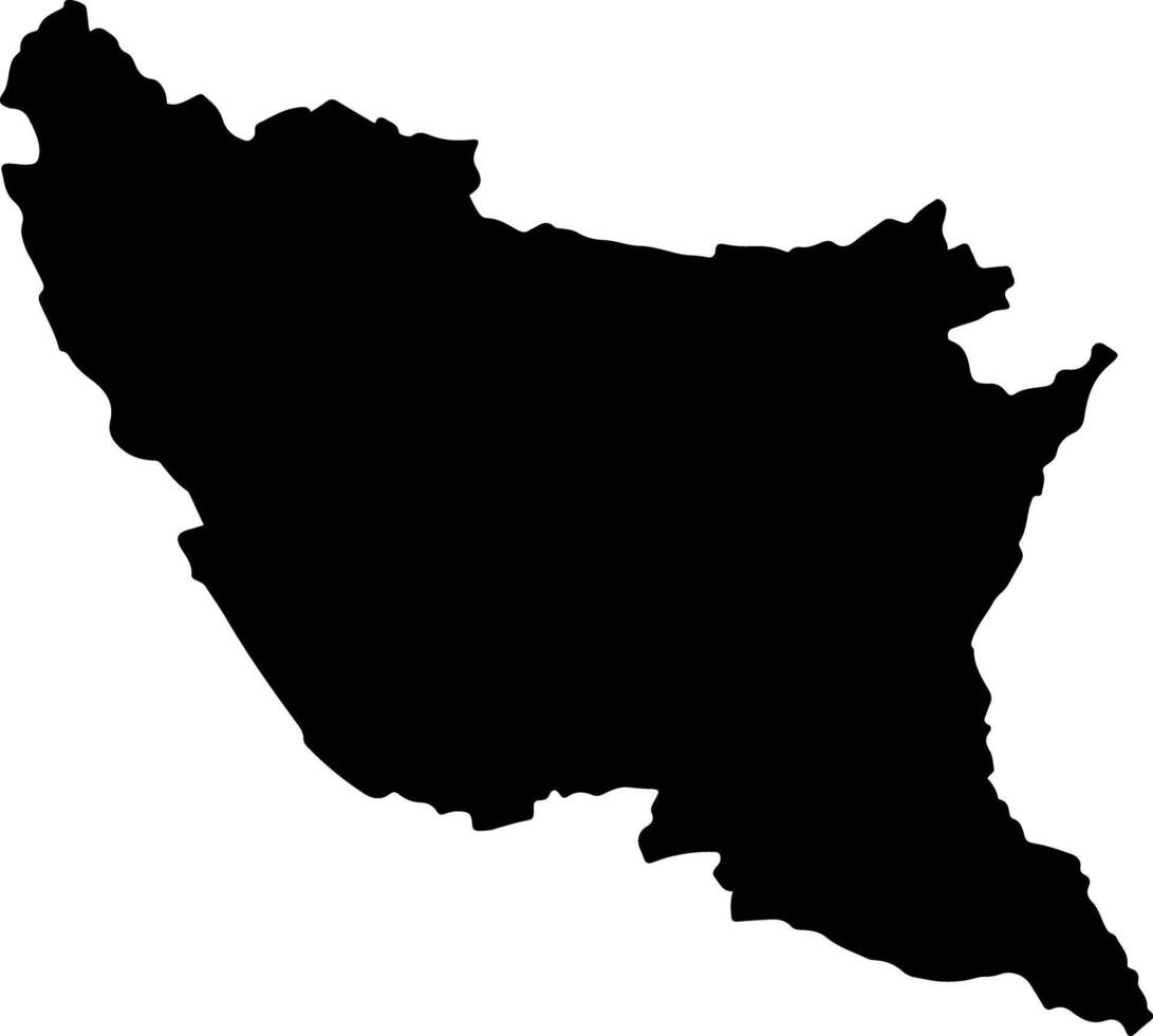 Ratnapura District Sri Lanka silhouette map vector