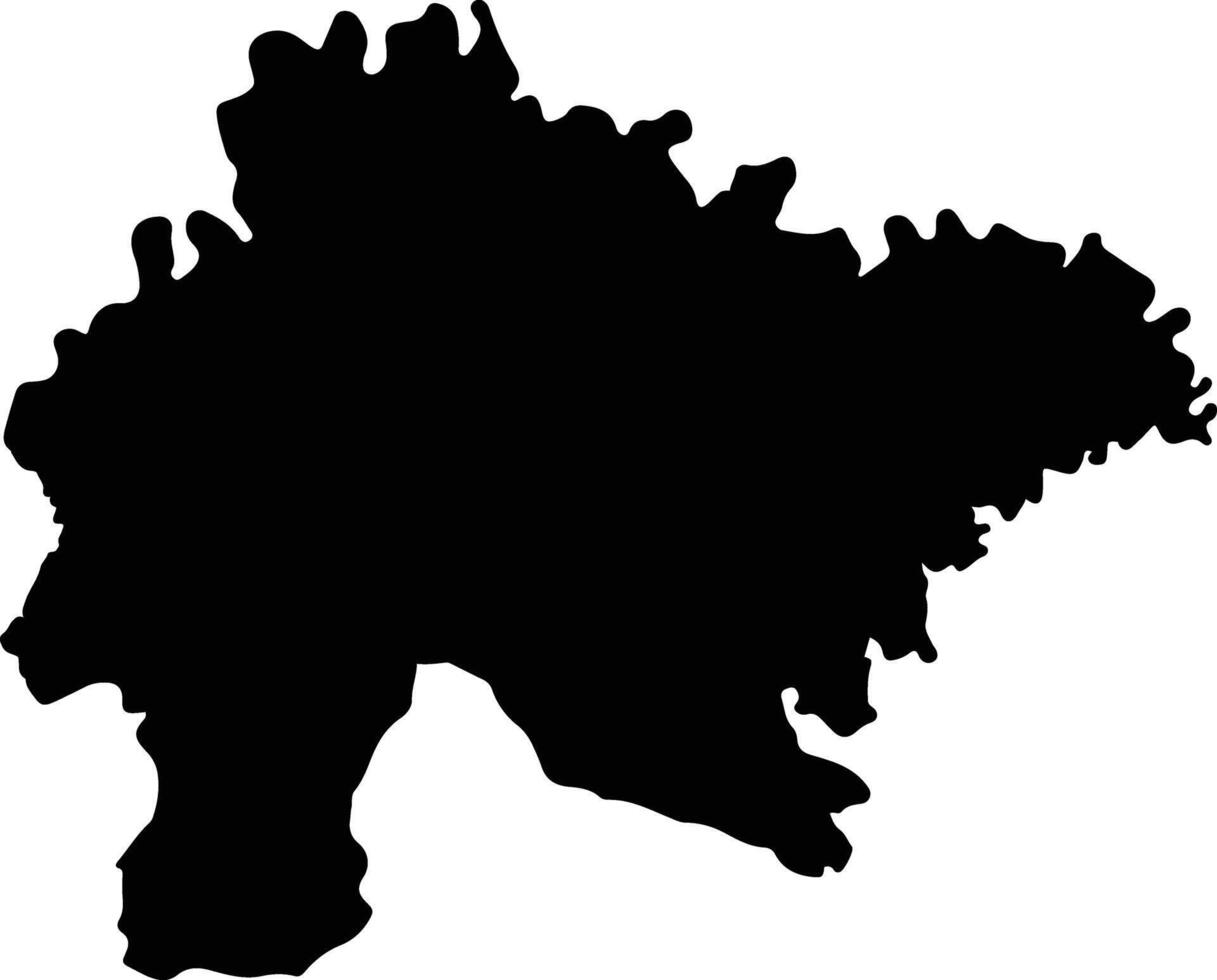 Rattanaburi Thailand silhouette map vector
