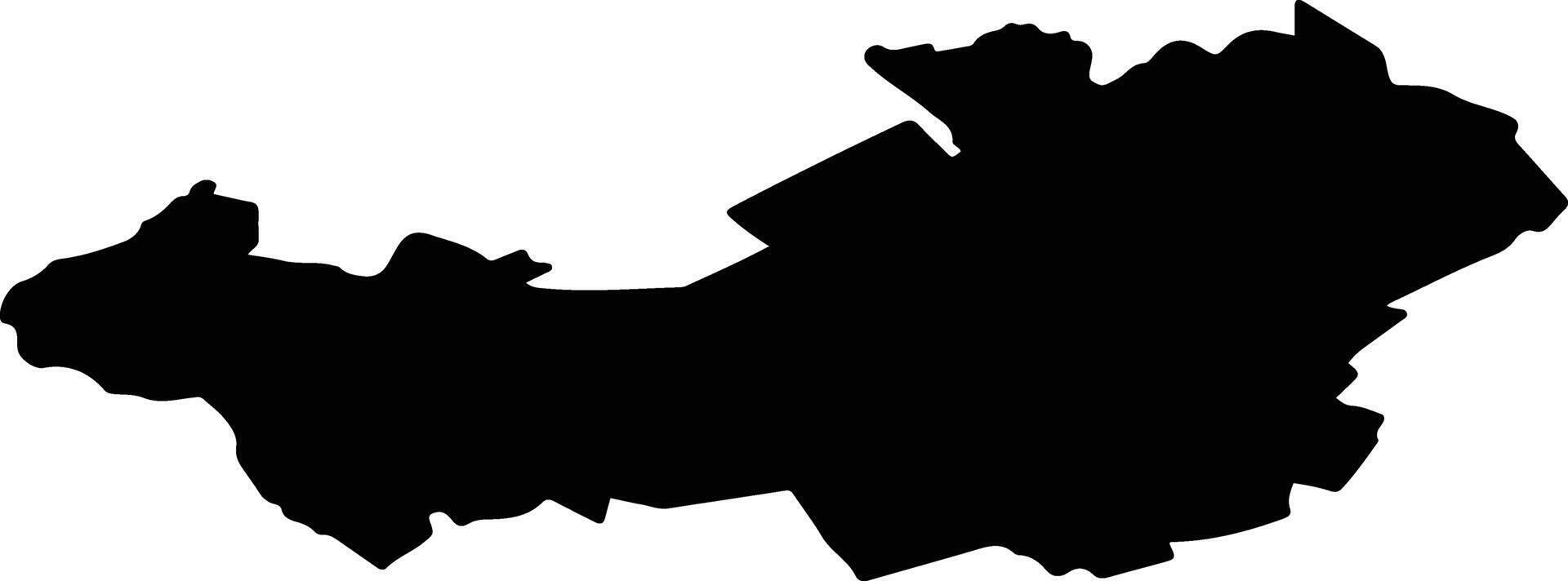 RAUCESTI Romania silhouette map vector