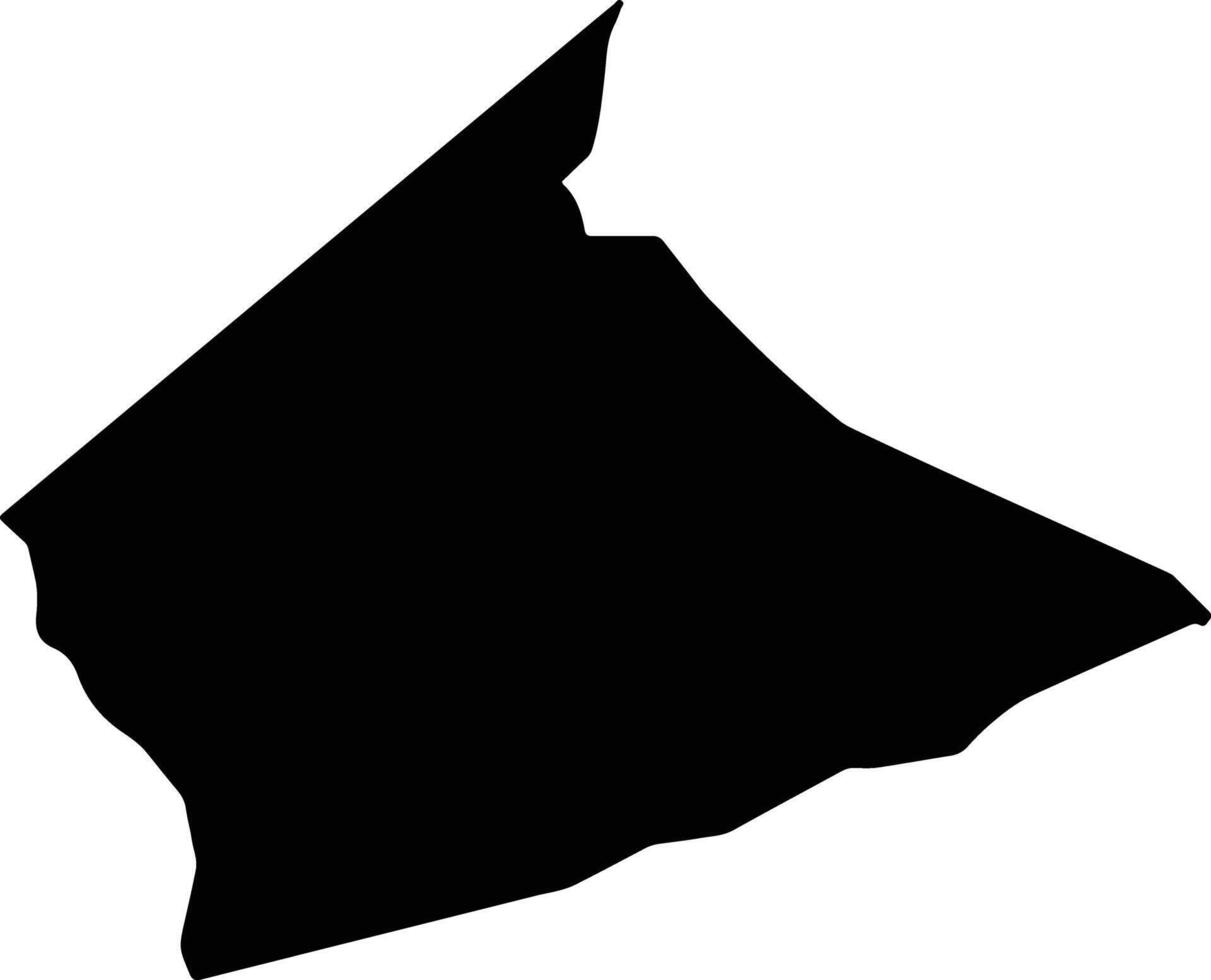 Ravine Claire Saint Lucia silhouette map vector