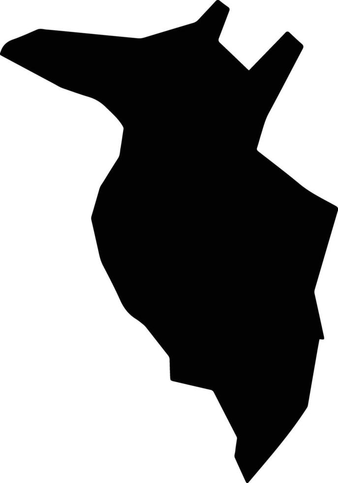 Ravine Chabot Saint Lucia silhouette map vector