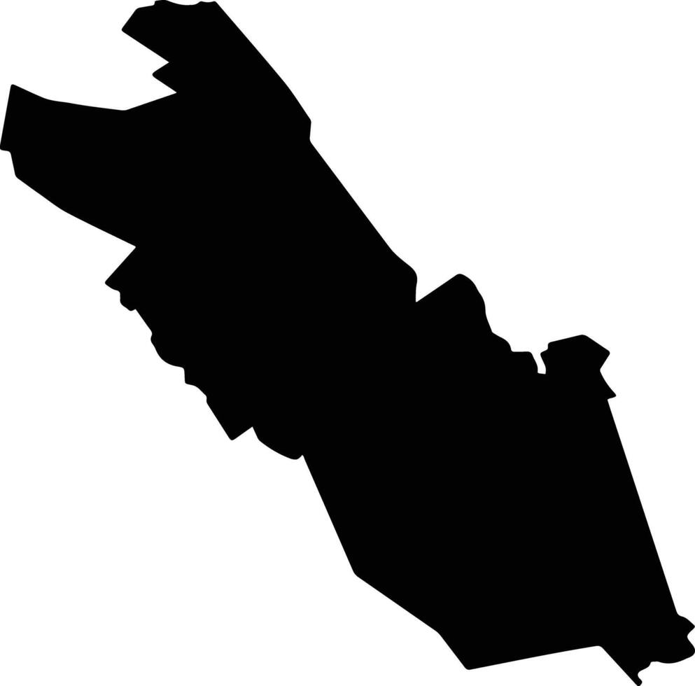 Rayones Mexico silhouette map vector