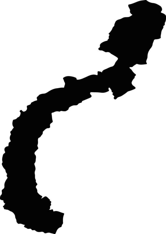 REBRISOARA Romania silhouette map vector