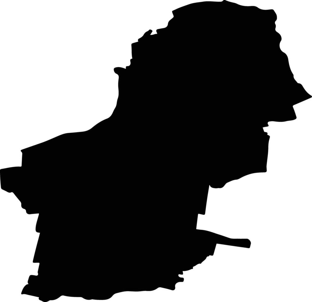 RECAS Romania silhouette map vector