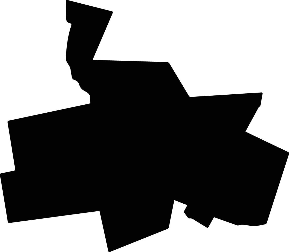 Redcliff Zimbabwe silhouette map vector