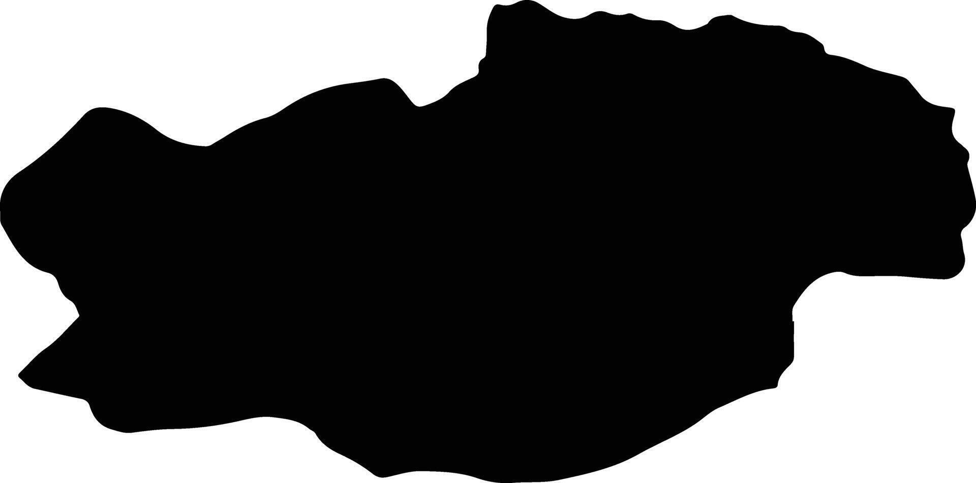 Refahiye Turkey silhouette map vector