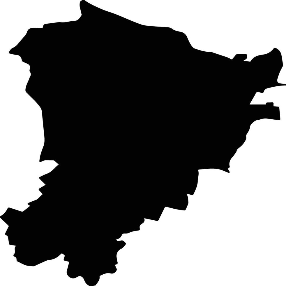 REGHIN Romania silhouette map vector