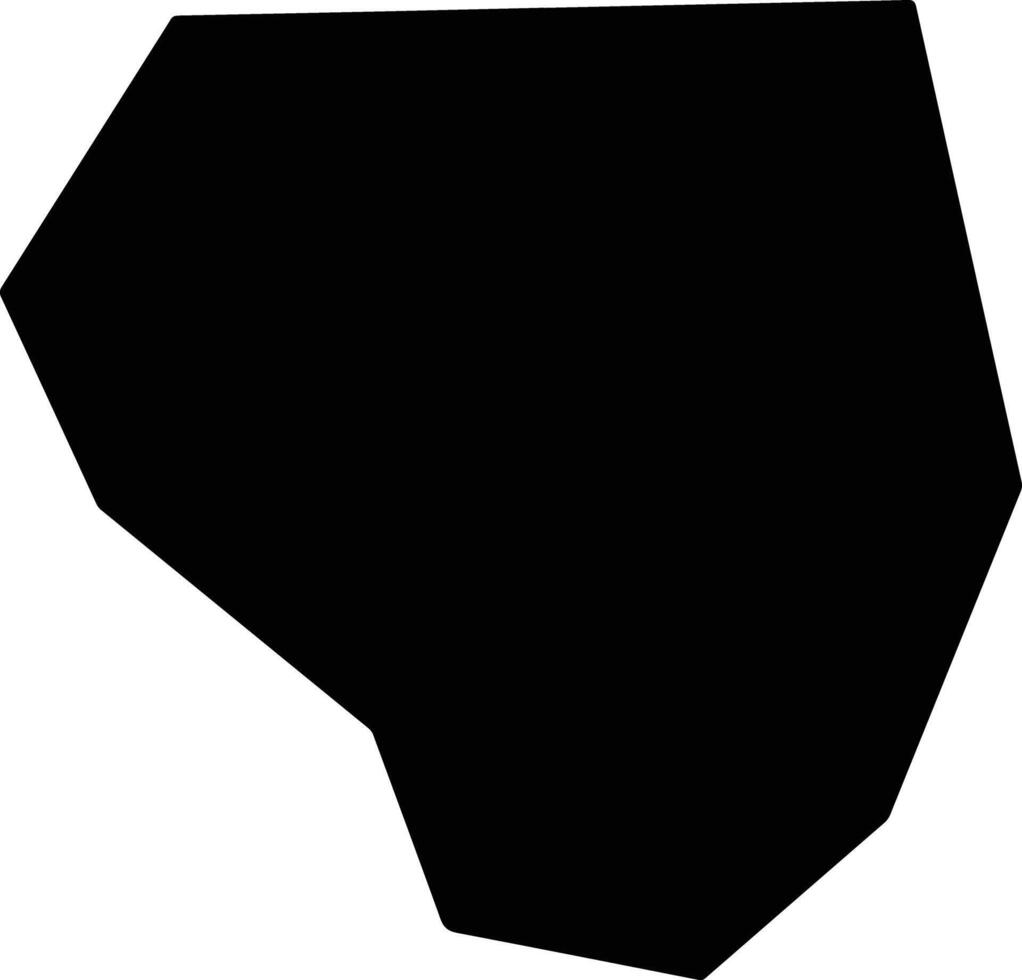 Region 14 Ethiopia silhouette map vector