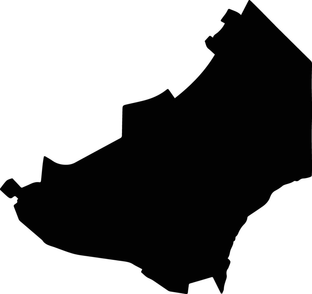 Rehoboth East Namibia silhouette map vector