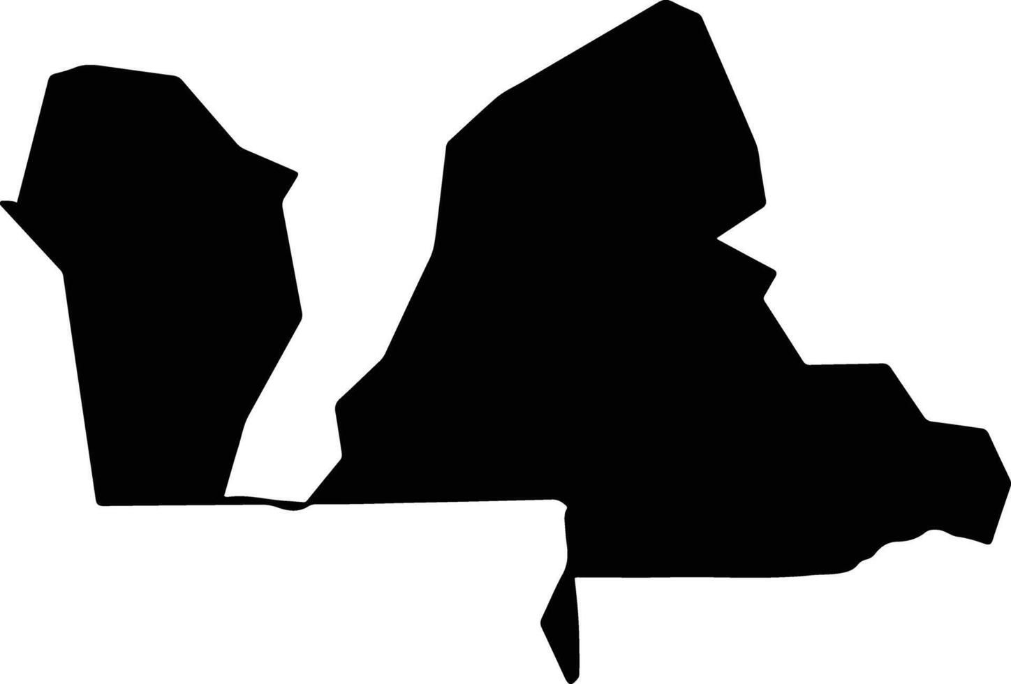 Resen North Macedonia silhouette map vector