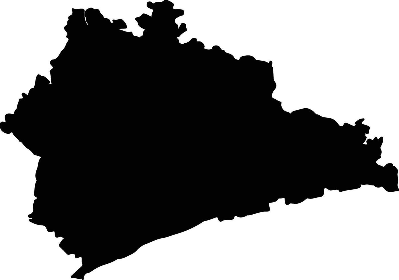 Rewa India silhouette map vector