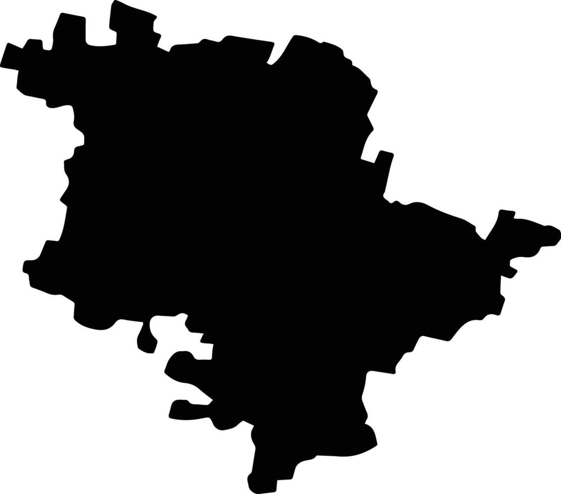 Rewari India silhouette map vector