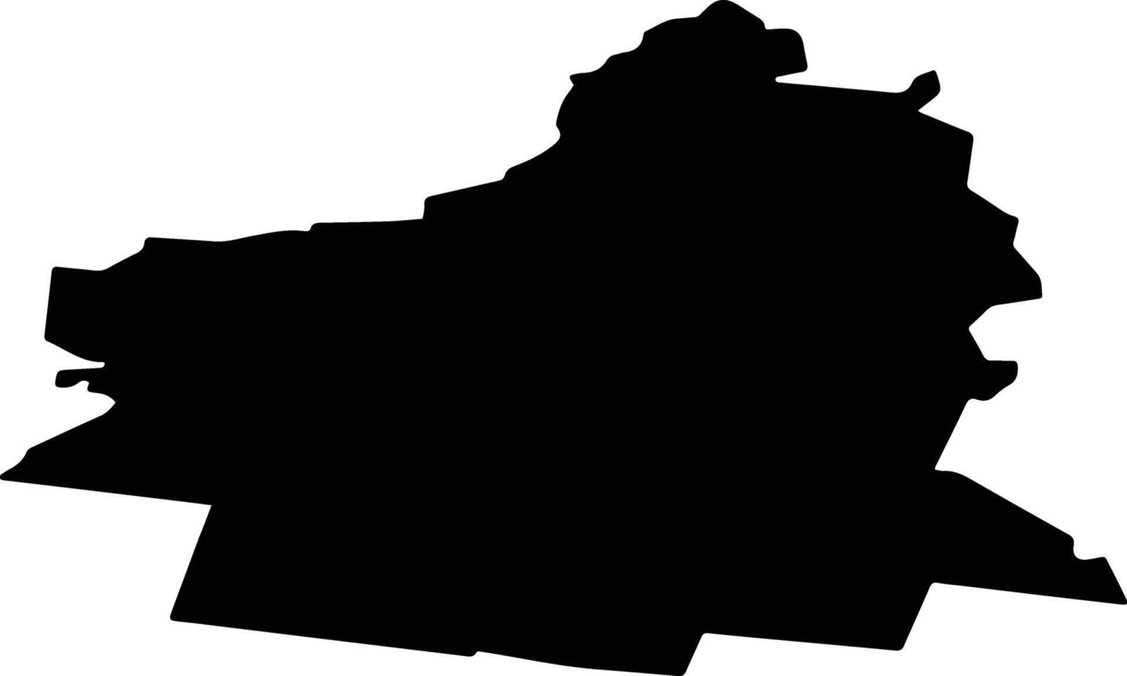 Rezhevskoy District Russia silhouette map vector