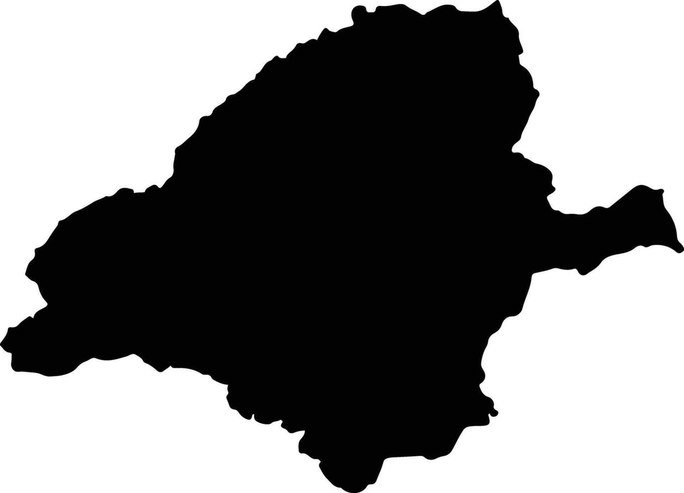 Ribaue Mozambique silhouette map vector