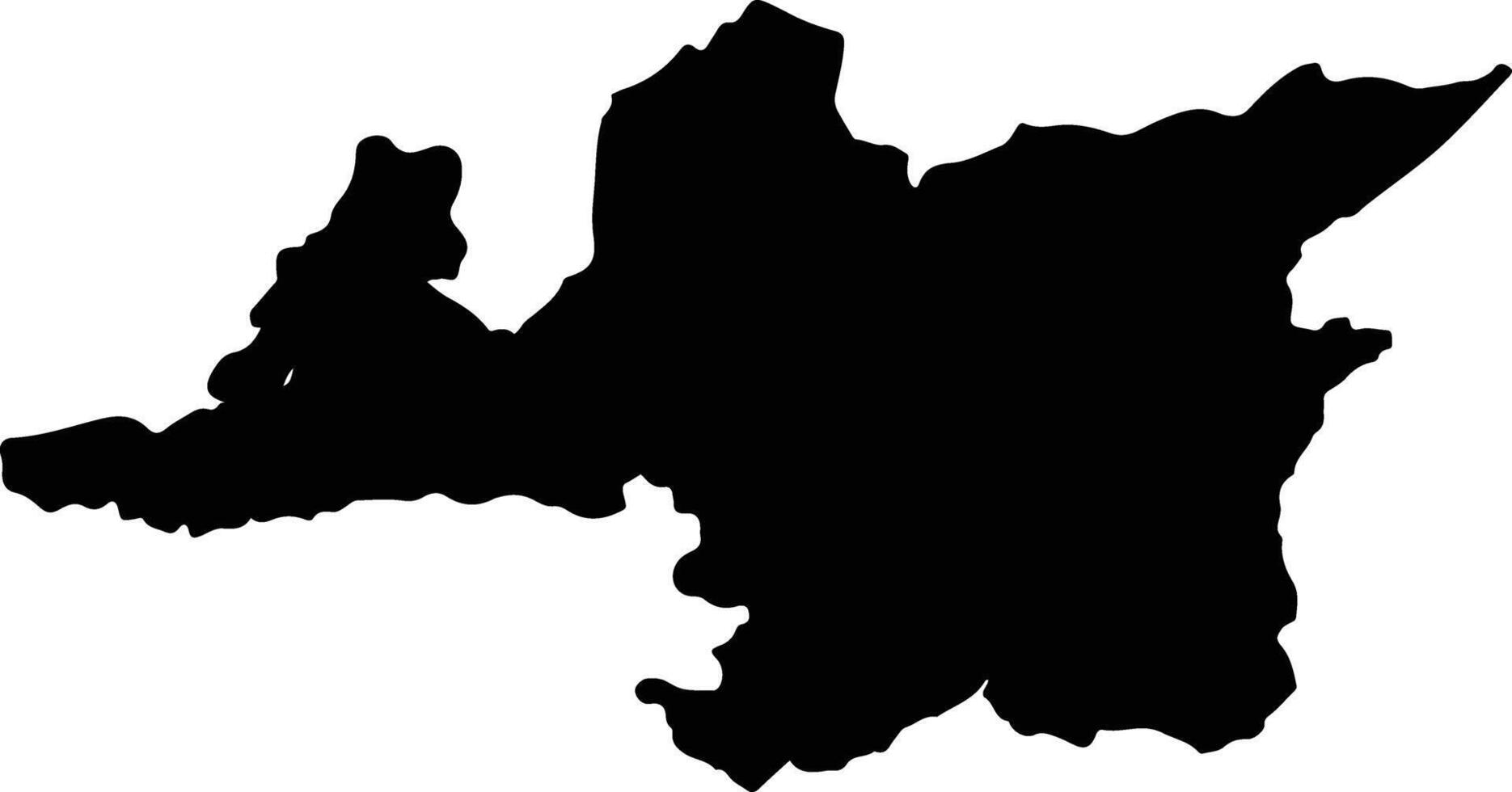 Ribhoi India silhouette map vector