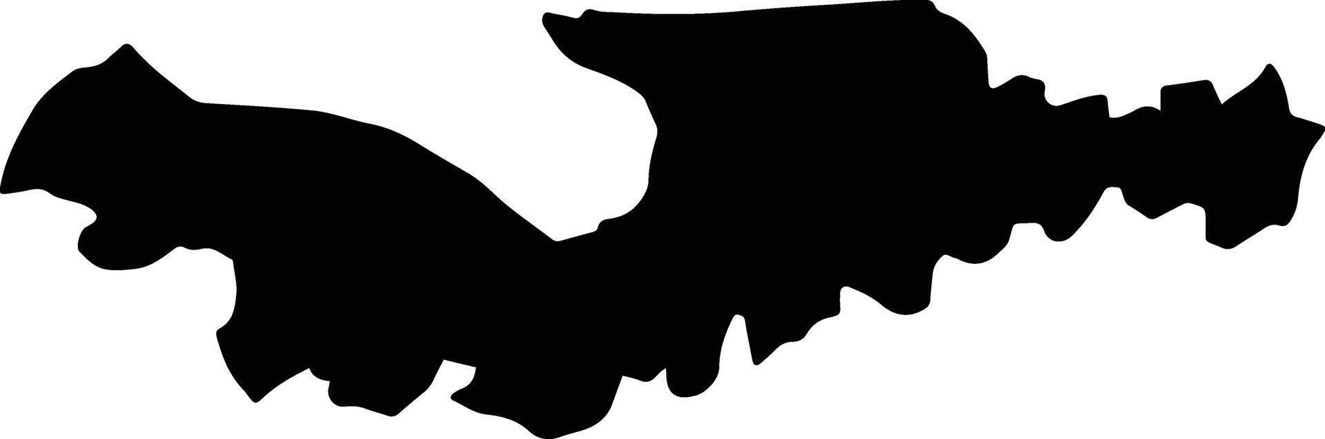 Riche Fond Saint Lucia silhouette map vector