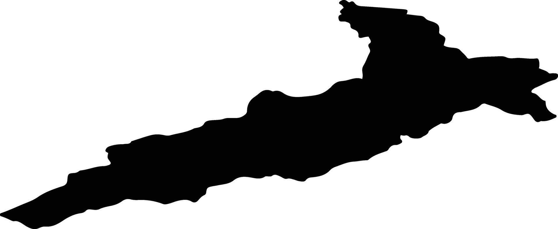 RIENI Romania silhouette map vector