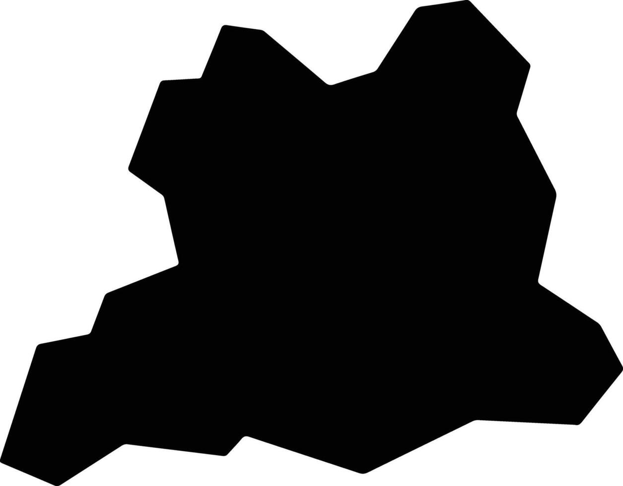 Rio Piracicaba Brazil silhouette map vector