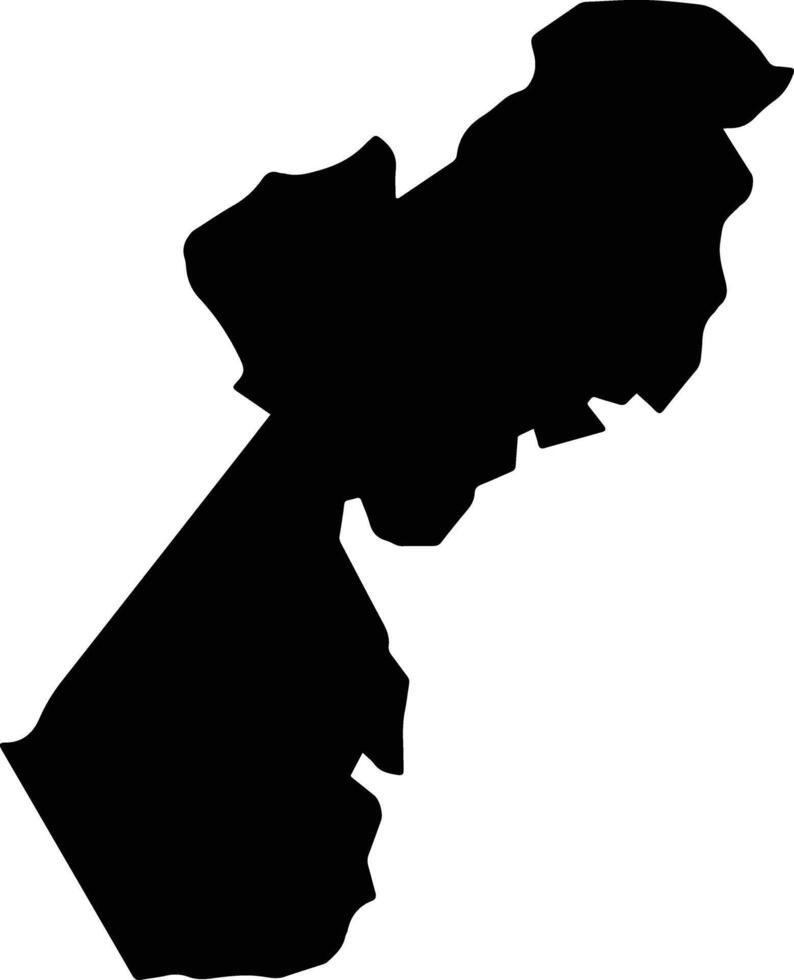 Ritchies Jamaica silhouette map vector
