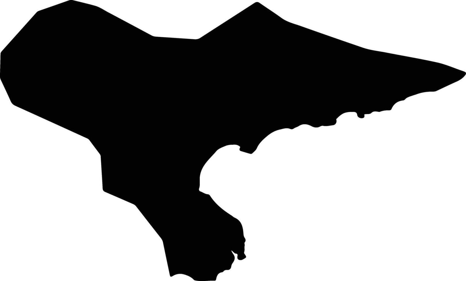 Riwon North Korea silhouette map vector