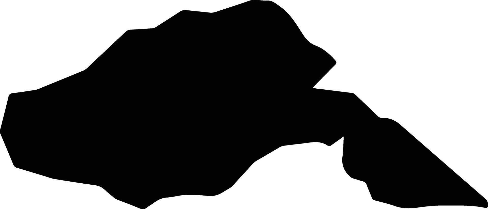 Robins Bay Jamaica silhouette map vector