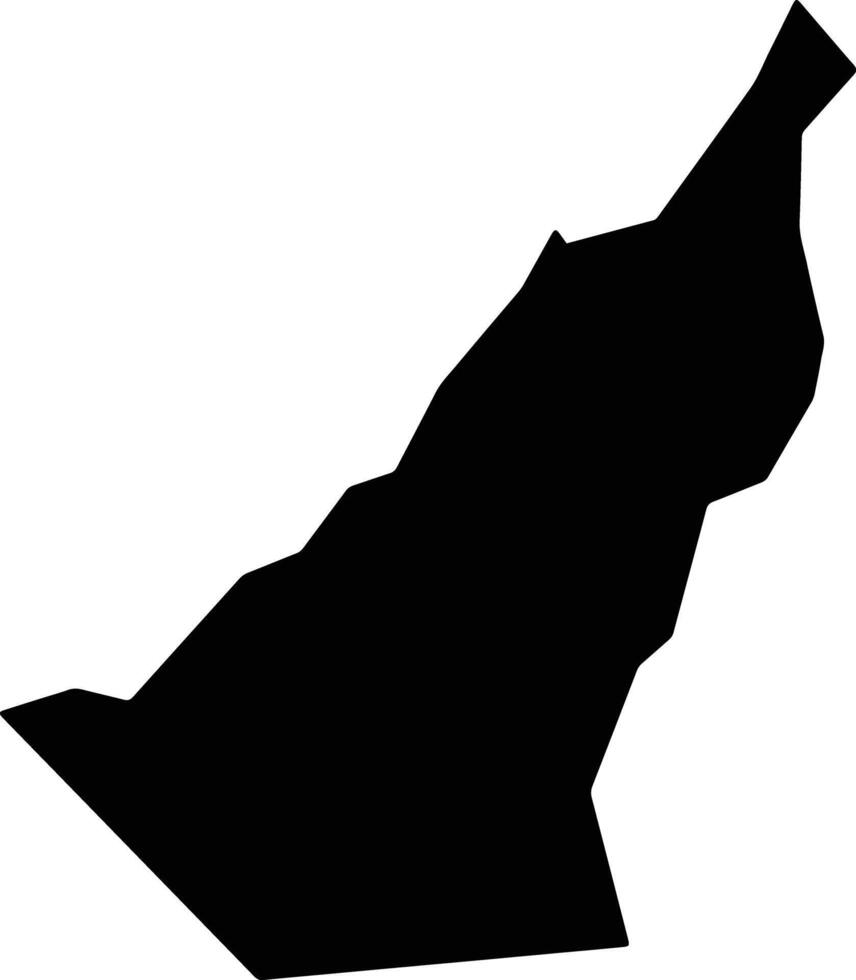 Rock Hall Saint Lucia silhouette map vector