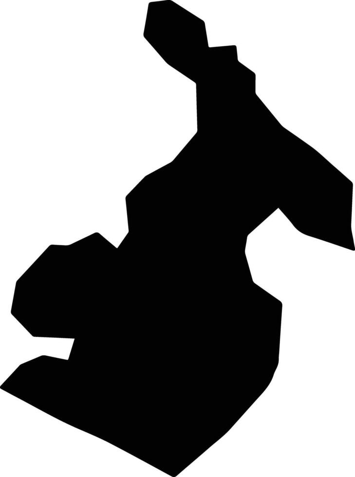 Rock Hall Jamaica silhouette map vector