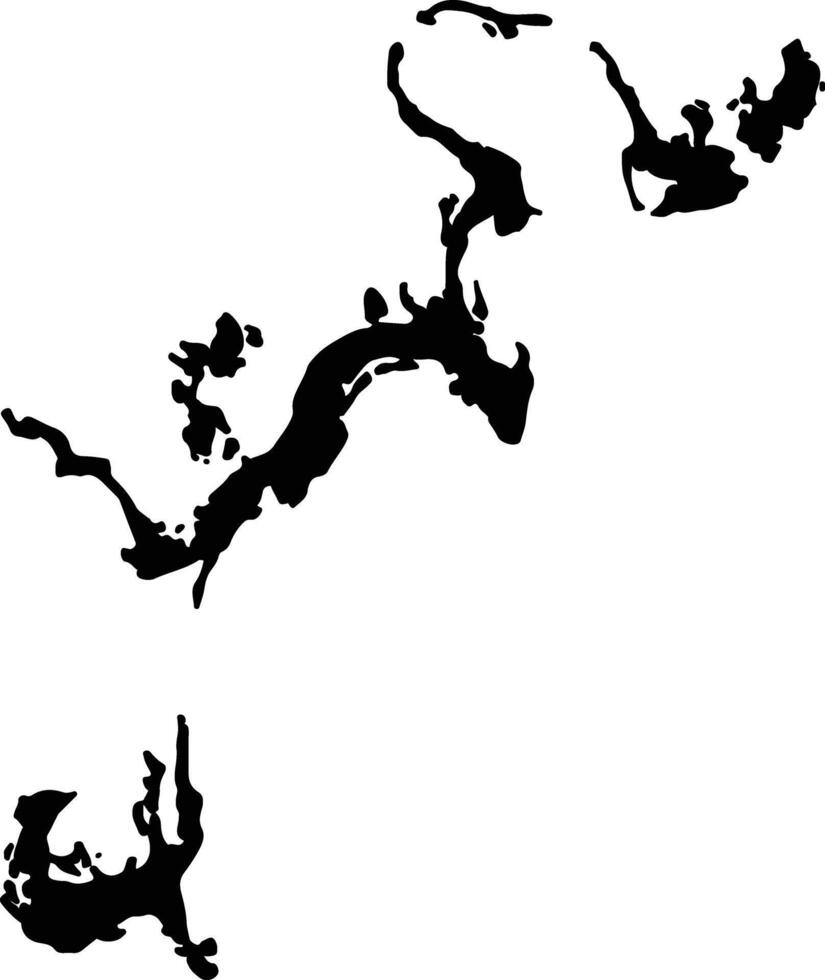 Rock Islands Palau silhouette map vector