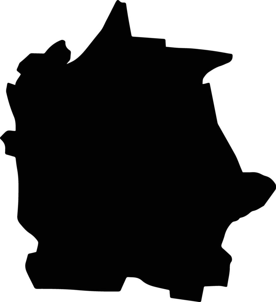ROMANI Romania silhouette map vector