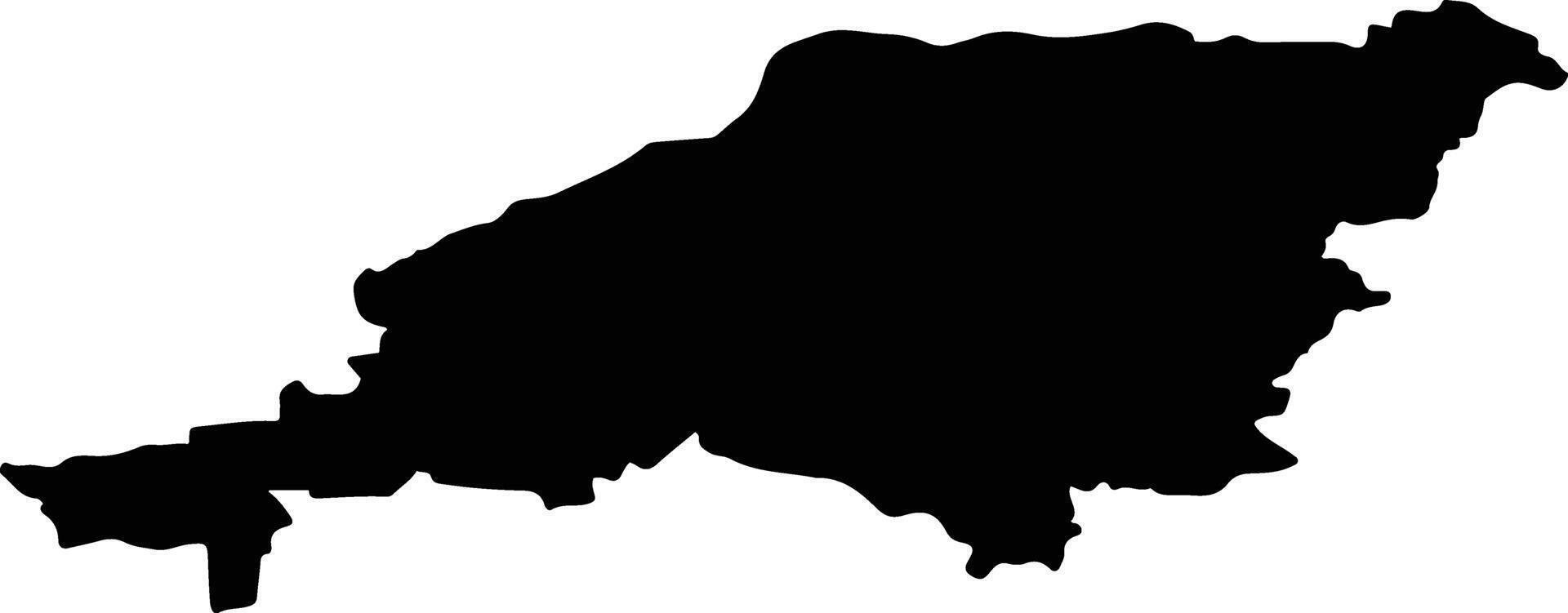 Romnensky District Russia silhouette map vector