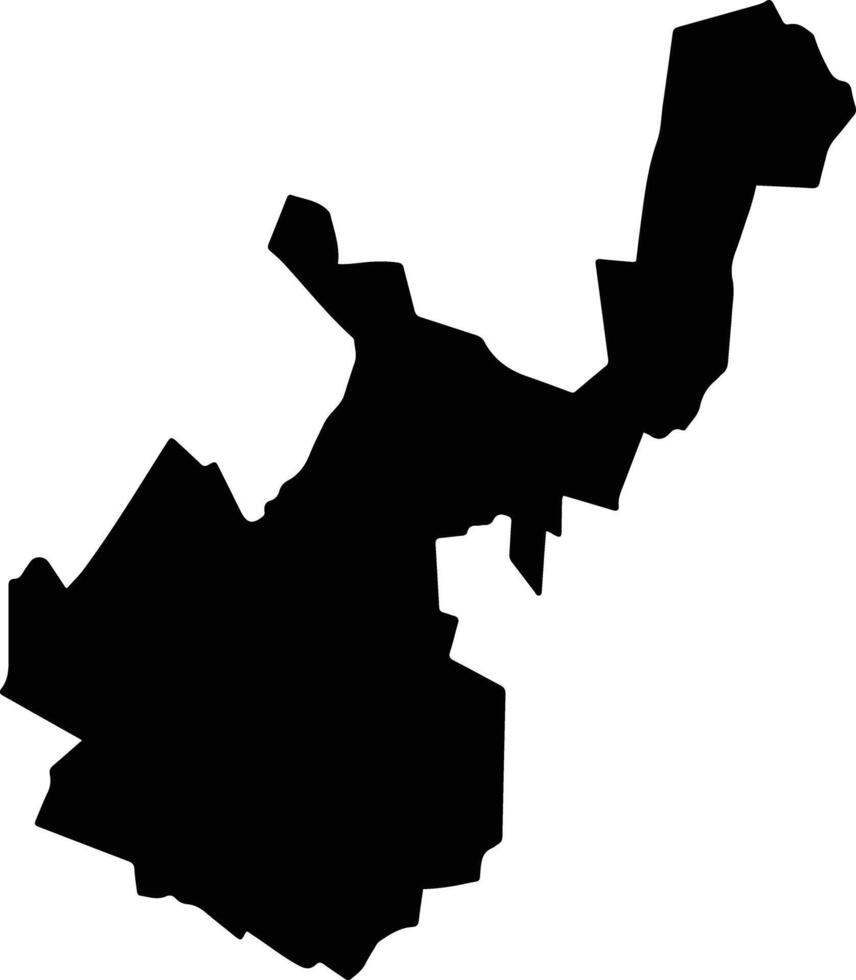 Rongai Kenya silhouette map vector